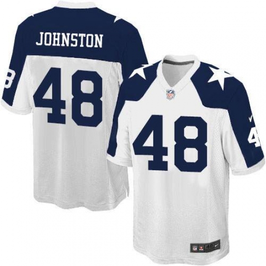 Men's Nike Dallas Cowboys #48 Daryl Johnston Game White Throwback Alternate NFL Jersey - Ujersey