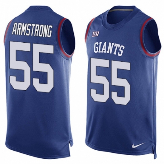 Men's Nike New York Giants #55 Ray-Ray Armstrong Limited Royal Blue Player Name & Number Tank Top NFL Jersey - Ujersey