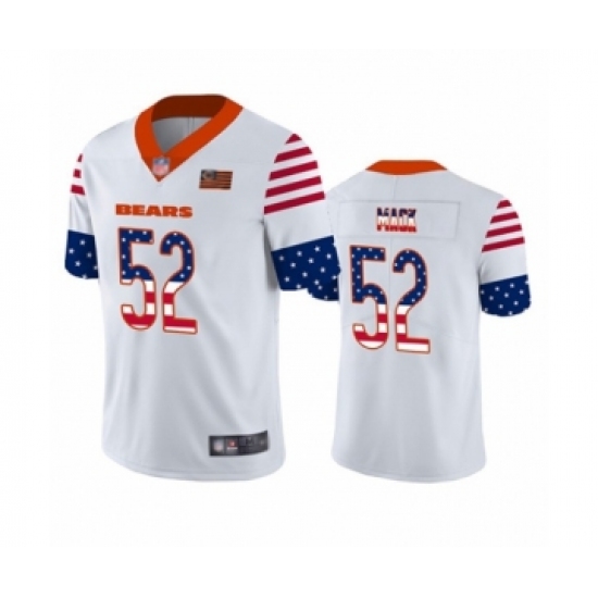 Men's Chicago Bears #52 Khalil Mack White Independence Day Limited Football Jersey - Ujersey