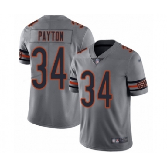 Youth Chicago Bears #34 Walter Payton Limited Silver Inverted Legend Football Jersey - Ujersey