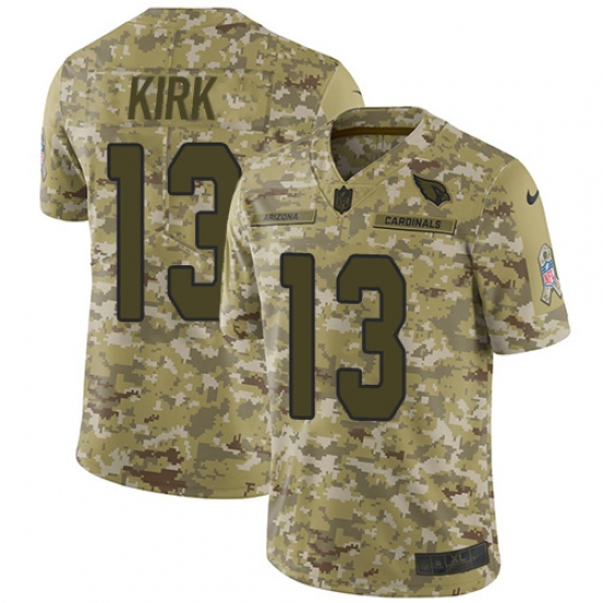 Men's Nike Arizona Cardinals #13 Christian Kirk Limited Camo 2018 Salute to Service NFL Jersey - Ujersey