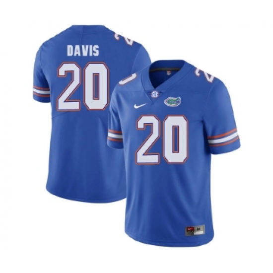 Florida Gators 20 Malik Davis Blue College Football Jersey - Ujersey