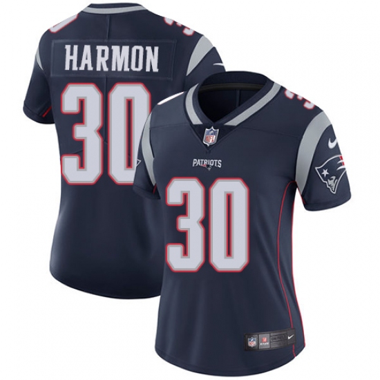 Women's Nike New England Patriots #30 Duron Harmon Navy Blue Team Color Vapor Untouchable Limited Player NFL Jersey - Ujersey