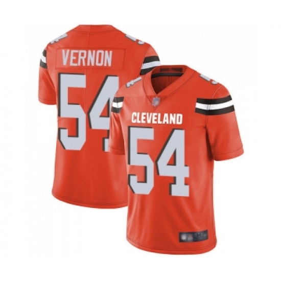 Men's Cleveland Browns #54 Olivier Vernon Orange Alternate Vapor Untouchable Limited Player Football Jersey - Ujersey