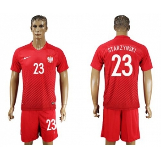 Poland #23 Starzynski Away Soccer Country Jersey