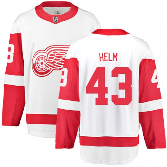 Men's Detroit Red Wings #43 Darren Helm Fanatics Branded White Away Breakaway NHL Jersey - Ujersey