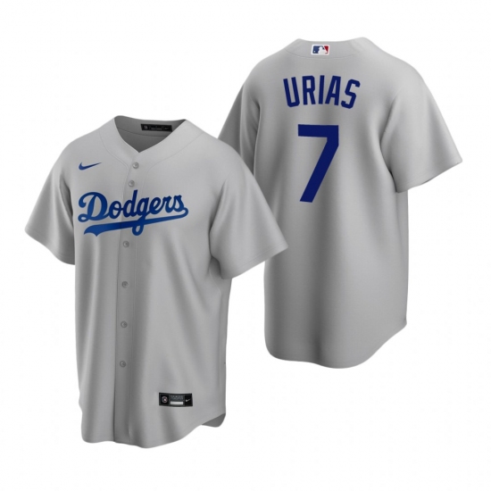 Men's Nike Los Angeles Dodgers #7 Julio Urias Gray Alternate Stitched Baseball Jersey - Ujersey