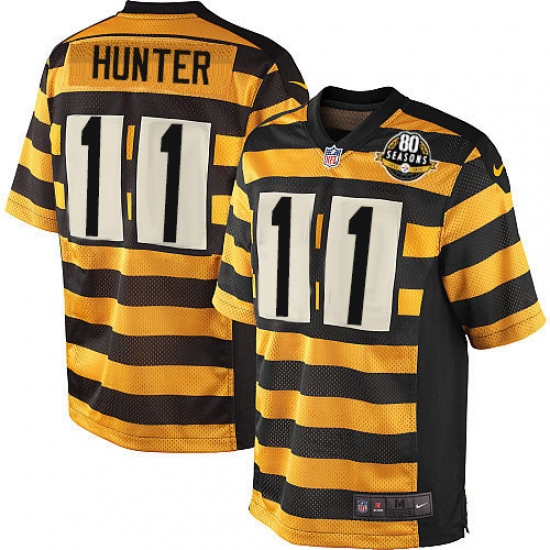 Youth Nike Pittsburgh Steelers #11 Justin Hunter Limited Yellow/Black Alternate 80TH Anniversary Throwback NFL Jersey - Ujersey
