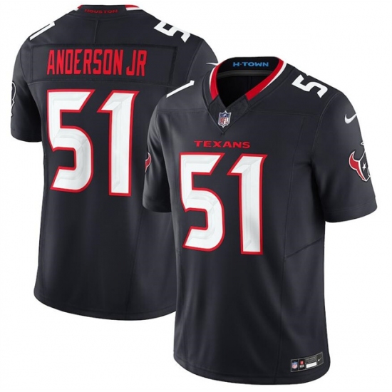 Youth Houston Texans #51 Will Anderson Jr. Navy 2024 Vapor F.U.S.E. Limited Football Stitched Jersey - Ujersey