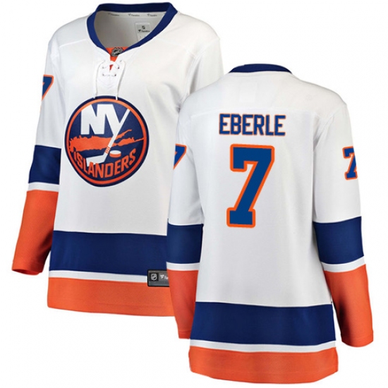 Women's New York Islanders #7 Jordan Eberle Fanatics Branded White Away Breakaway NHL Jersey - Ujersey