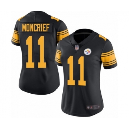 Women's Pittsburgh Steelers #11 Donte Moncrief Limited Black Rush Vapor Untouchable Football Jersey - Ujersey