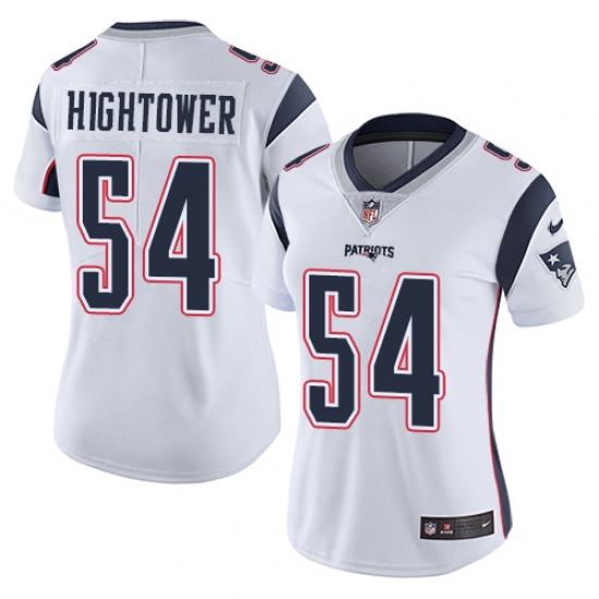 Women's Nike New England Patriots #54 Dont'a Hightower White Vapor Untouchable Limited Player NFL Jersey - Ujersey