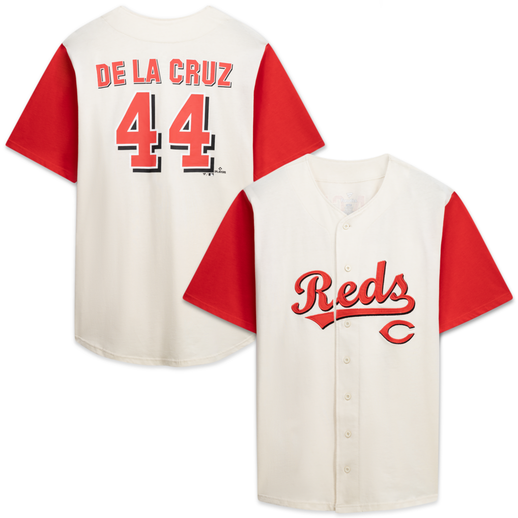 Men's Cincinnati Reds Profile Cream/Red Big & Tall Two-Color Fashion Jersey