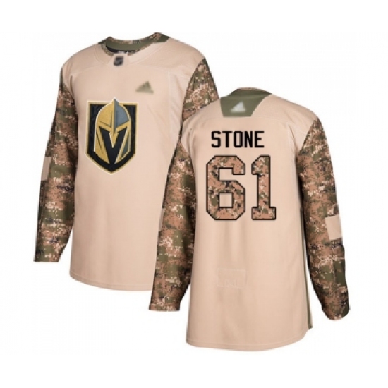 Men's Vegas Golden Knights #61 Mark Stone Authentic Camo Veterans Day Practice Hockey Jersey - Ujersey