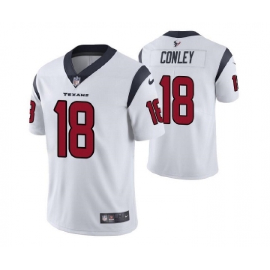 Men's Houston Texans #18 Chris Conley White Vapor Untouchable Limited Stitched Jersey - Ujersey