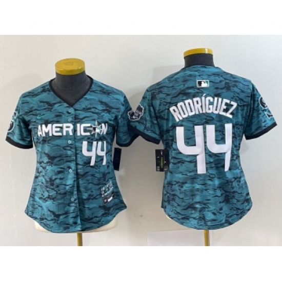Women's Seattle Mariners #44 Julio Rodriguez Teal 2023 All Star Cool Base Stitched Baseball Jersey - Ujersey