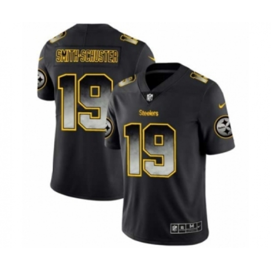 Men's Pittsburgh Steelers #19 JuJu Smith-Schuster Black Smoke Fashion Limited Jersey - Ujersey