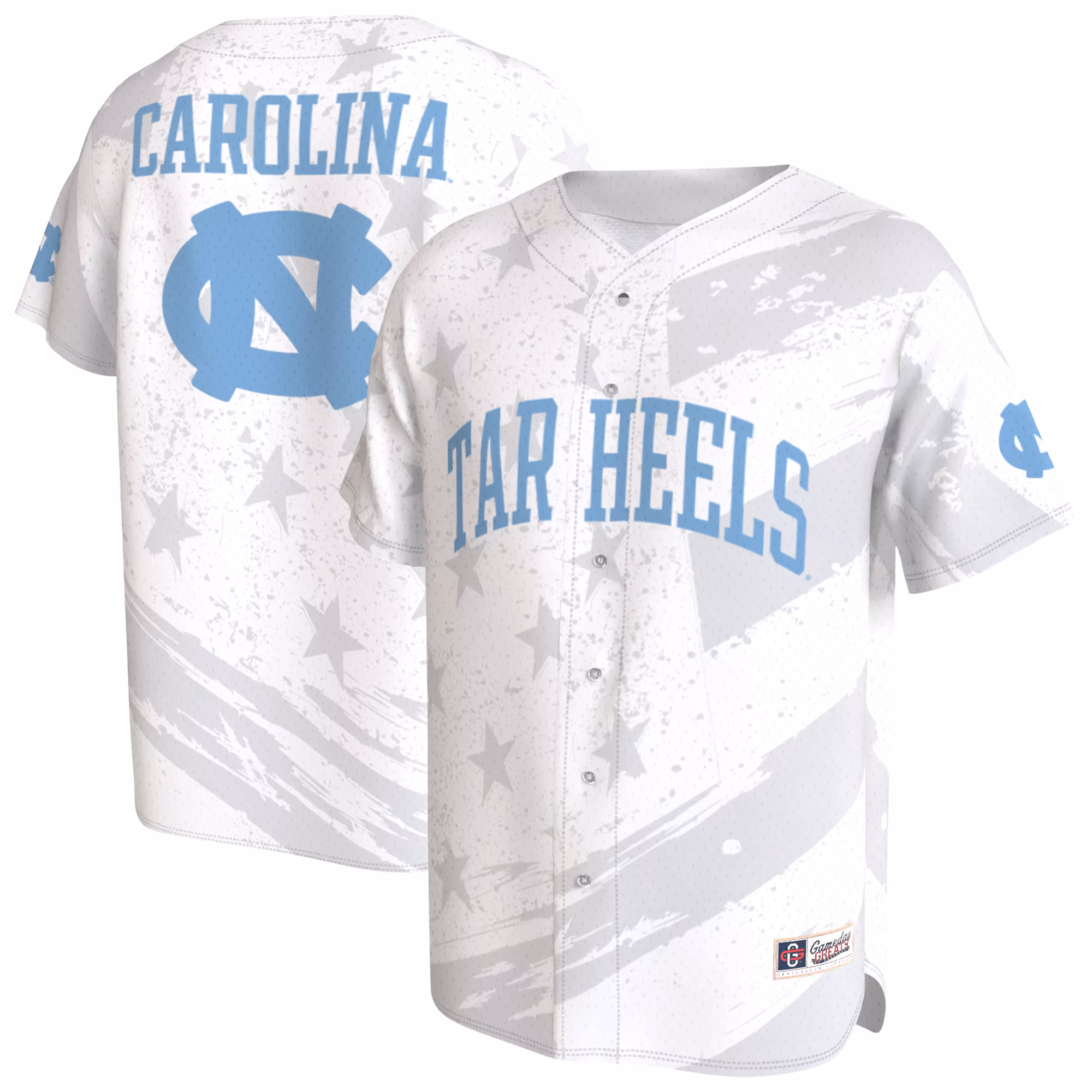 Unisex GameDay Greats White North Carolina Tar Heels Lightweight Collegiate Baseball Americana Fashion Jersey - U-jersey