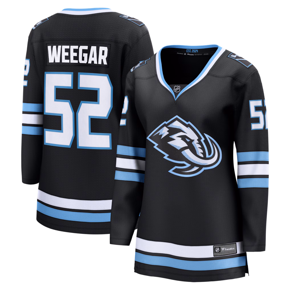 Women's Utah Mammoth MacKenzie Weegar Fanatics Black Home Breakaway Jersey - Ujersey NHL