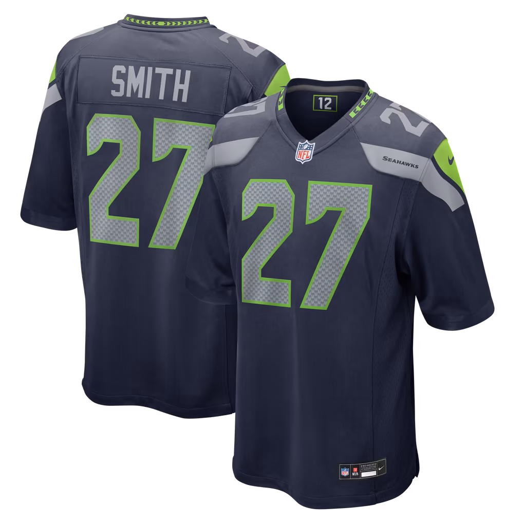 Men's Seattle Seahawks Avery Smith Nike College Navy Team Game Jersey - ujerseystore