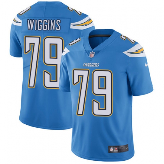 Youth Nike Los Angeles Chargers #79 Kenny Wiggins Electric Blue Alternate Vapor Untouchable Limited Player NFL Jersey - Ujersey