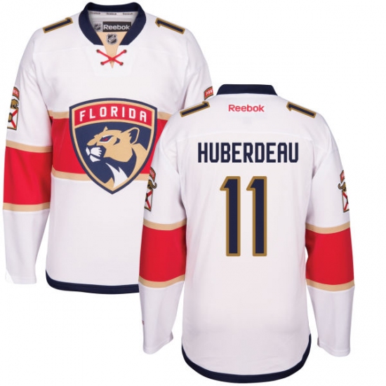 Women's Reebok Florida Panthers #11 Jonathan Huberdeau Authentic White Away NHL Jersey - Ujersey