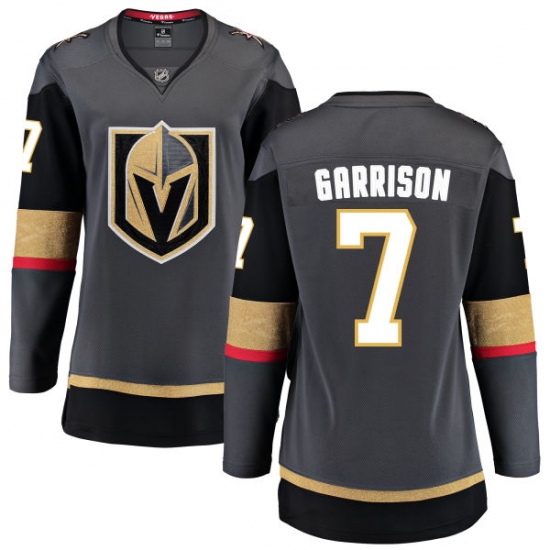 Women's Vegas Golden Knights #7 Jason Garrison Authentic Black Home Fanatics Branded Breakaway NHL Jersey - Ujersey