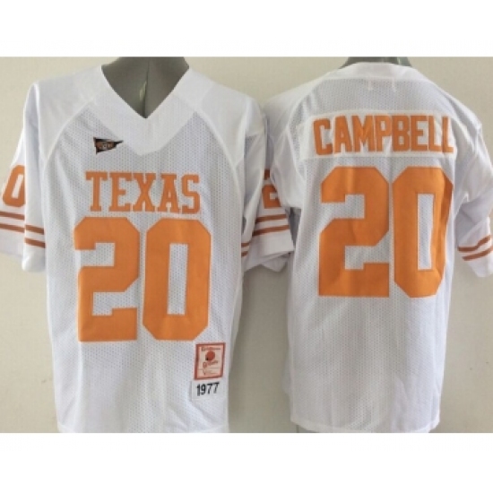 Texas Longhorns 20 Campbell White College Jersey
