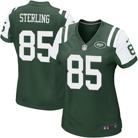 Women Nike New York Jets #85 Neal Sterling Game Green Team Color NFL Jersey - Ujersey