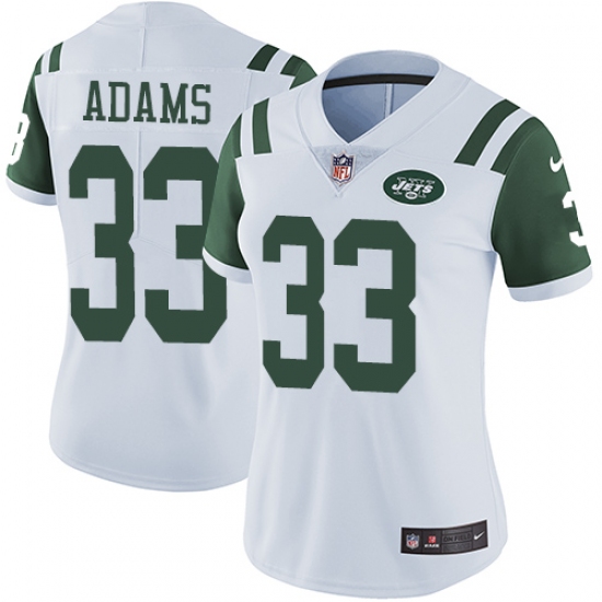 Women's Nike New York Jets #33 Jamal Adams Elite White NFL Jersey - Ujersey