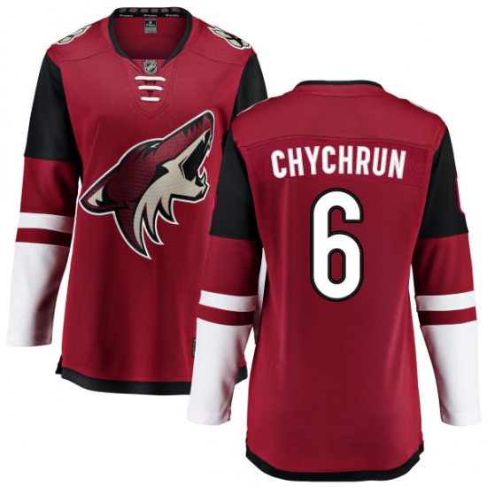 Women's Arizona Coyotes #6 Jakob Chychrun Fanatics Branded Burgundy Red Home Breakaway NHL Jersey - Ujersey
