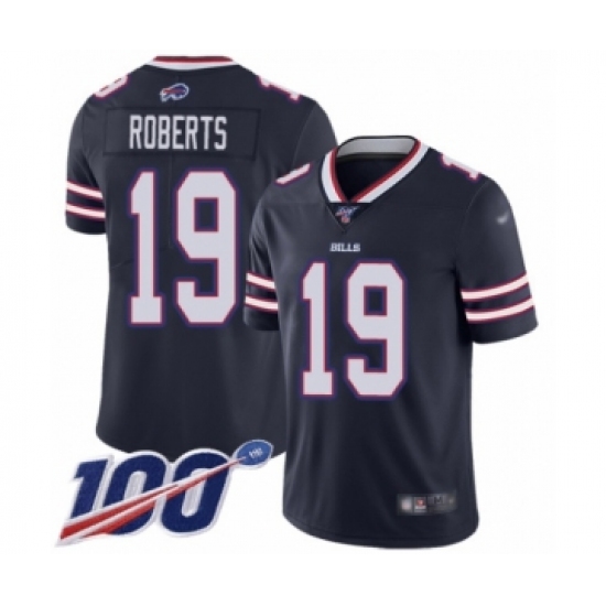 Men's Buffalo Bills #19 Andre Roberts Limited Navy Blue Inverted Legend 100th Season Football Jersey - Ujersey