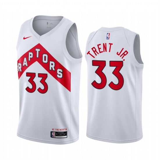 Men's Toronto Raptors #33 Gary Trent Jr. White Association Edition Jersey - Ujersey