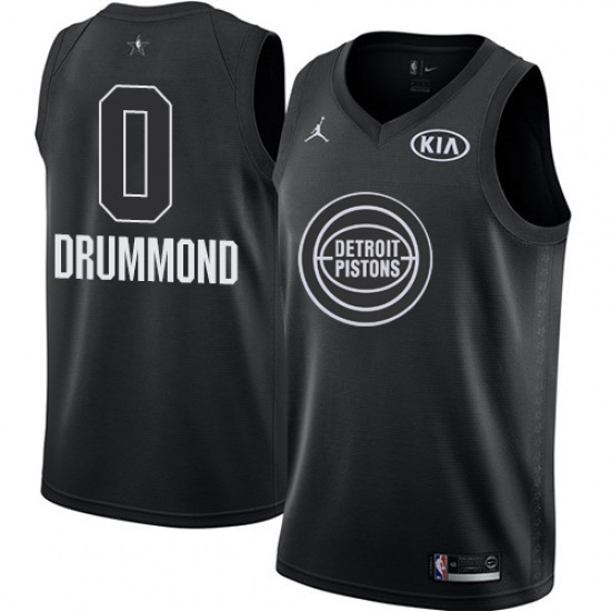 Youth Nike Detroit Pistons #0 Andre Drummond Swingman Black 2018 All-Star Game NBA Jersey - Ujersey