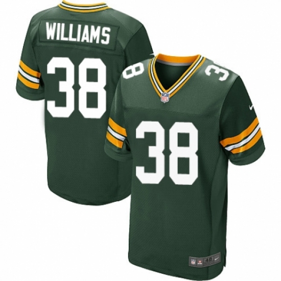 Men's Nike Green Bay Packers #38 Tramon Williams Elite Green Team Color NFL Jersey - Ujersey