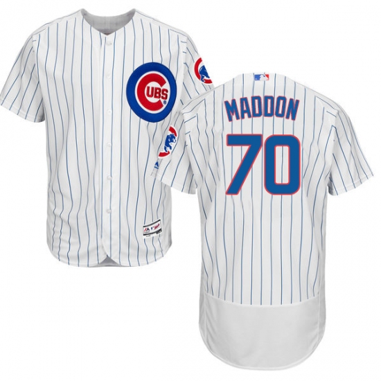 Men's Majestic Chicago Cubs #70 Joe Maddon White Home Flex Base Authentic Collection MLB Jersey - Ujersey