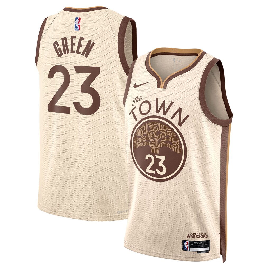 Unisex Golden State Warriors Draymond Green Nike Tan 2025/26 Swingman Jersey - City Edition - Ujersey NFL Shop