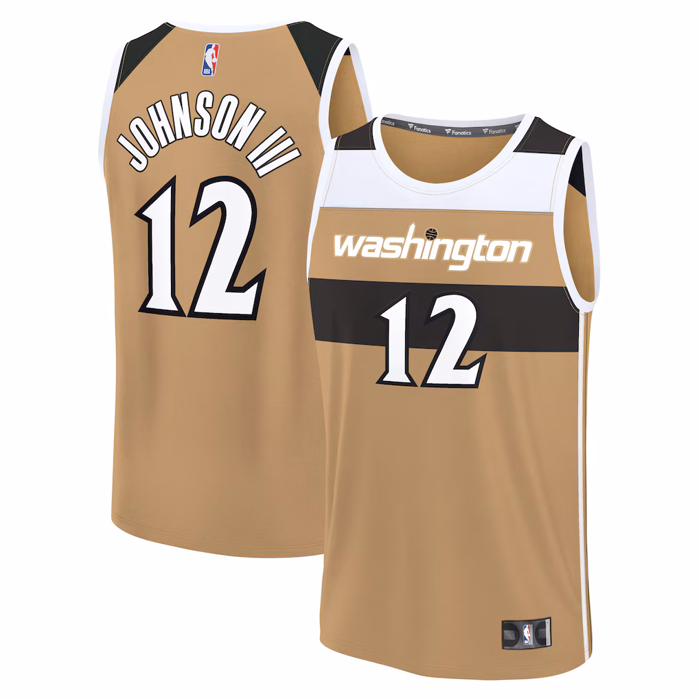 Youth Washington Wizards Tre Johnson III Fanatics Gold 2025/26 City Edition Fastbreak Jersey