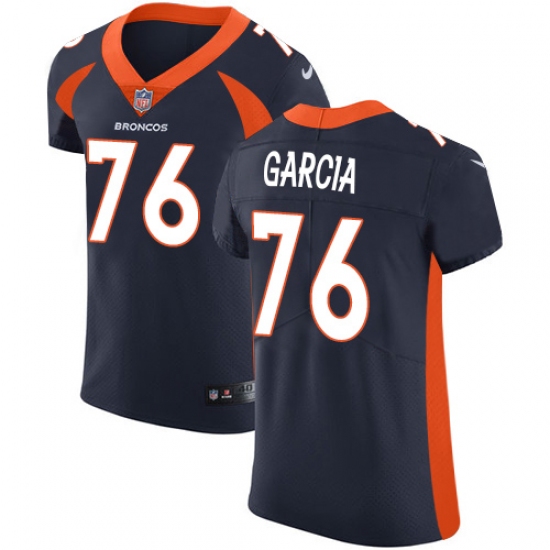 Men's Nike Denver Broncos #76 Max Garcia Navy Blue Alternate Vapor Untouchable Elite Player NFL Jersey - Ujersey