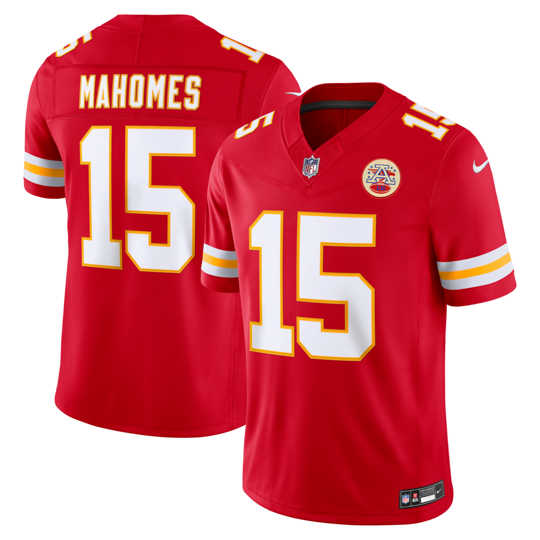 Men's Kansas City Chiefs Patrick Mahomes Nike Red Team Vapor F.U.S.E. Stitched Limited Jersey - U-jersey