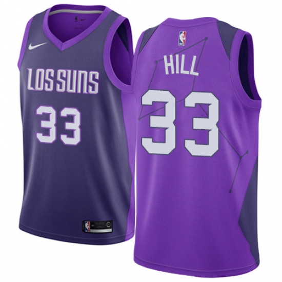 Men's Nike Phoenix Suns #33 Grant Hill Authentic Purple NBA Jersey - City Edition - ujerseystore