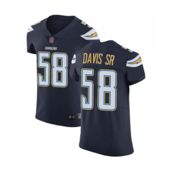 Men's Los Angeles Chargers #58 Thomas Davis Sr Navy Blue Team Color Vapor Untouchable Elite Player Football Jersey - Ujersey