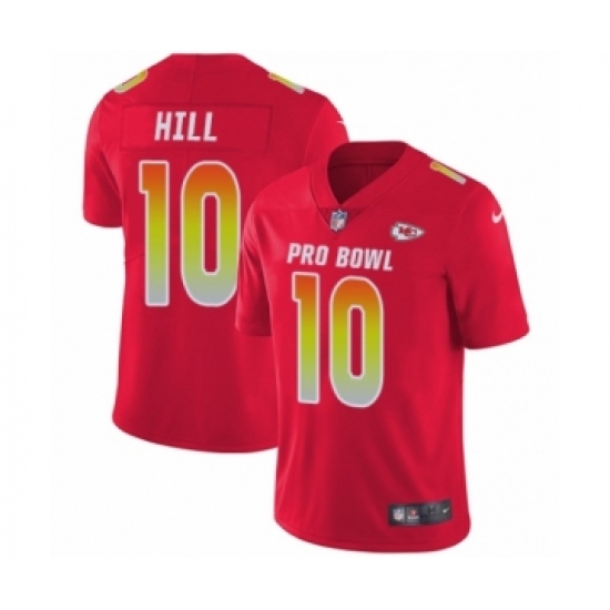 Men's Nike Kansas City Chiefs #10 Tyreek Hill Limited Red AFC 2019 Pro Bowl NFL Jersey - Ujersey