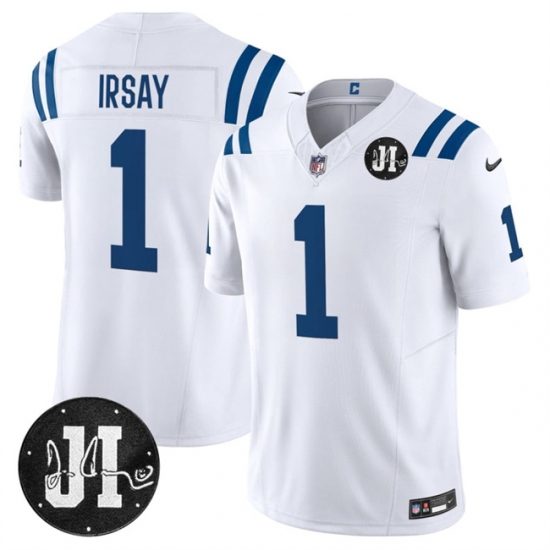 Men's Indianapolis Colts #1 Jim Irsay White 2025 F.U.S.E. Jim Irsay Vapor Limited Football Stitched Jersey - Ujersey