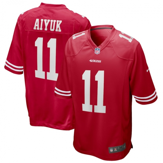 Men's San Francisco 49ers #11 Brandon Aiyuk Nike Scarlet 2020 NFL Draft First Round Pick Game Jersey - Ujersey