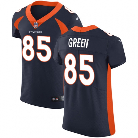 Men's Nike Denver Broncos #85 Virgil Green Navy Blue Alternate Vapor Untouchable Elite Player NFL Jersey