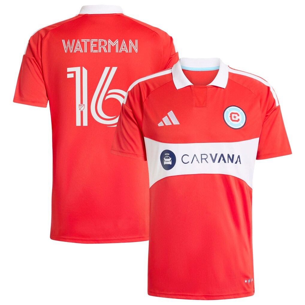 Men's Chicago Fire Joel Waterman adidas Red 2026 Forever Red Replica Jersey - Ujersey