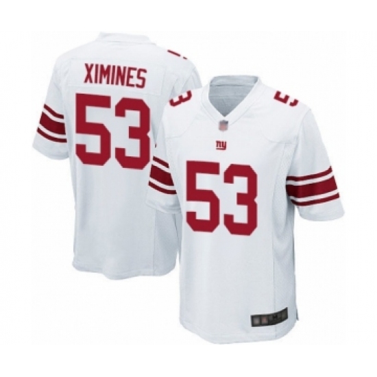 Men's New York Giants #53 Oshane Ximines Game White Football Jersey - Ujersey