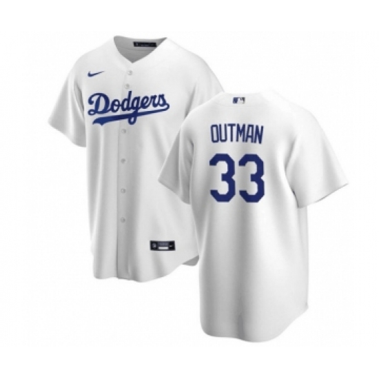 Men's Los Angeles Dodgers #33 James Outman White Cool Base Stitched Baseball Jersey - Ujersey