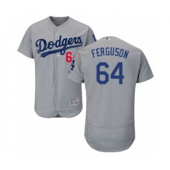 Men's Los Angeles Dodgers #64 Caleb Ferguson Gray Alternate Flex Base Authentic Collection Baseball Player Jersey - Ujersey